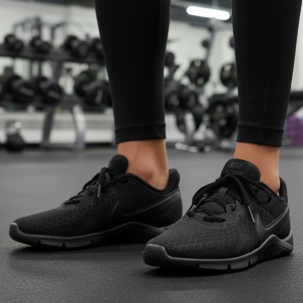 Nike Legend Essential 2 Womens Size 5.5‎ Black Running Shoes Sneakers CQ9545-002